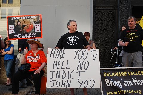 John Yoo protest